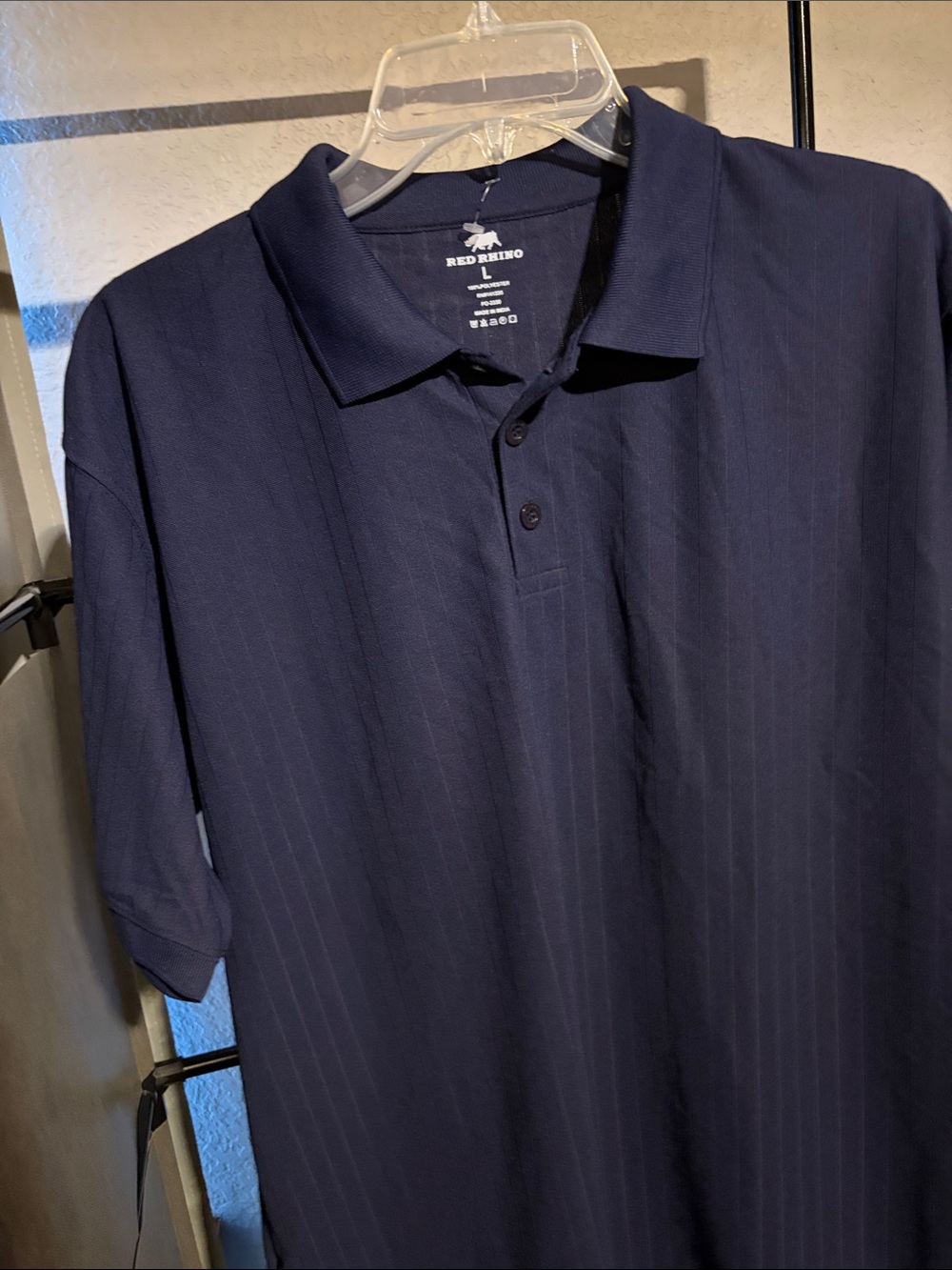 Men's Navy Short-Sleeve Polo - Classic Knit